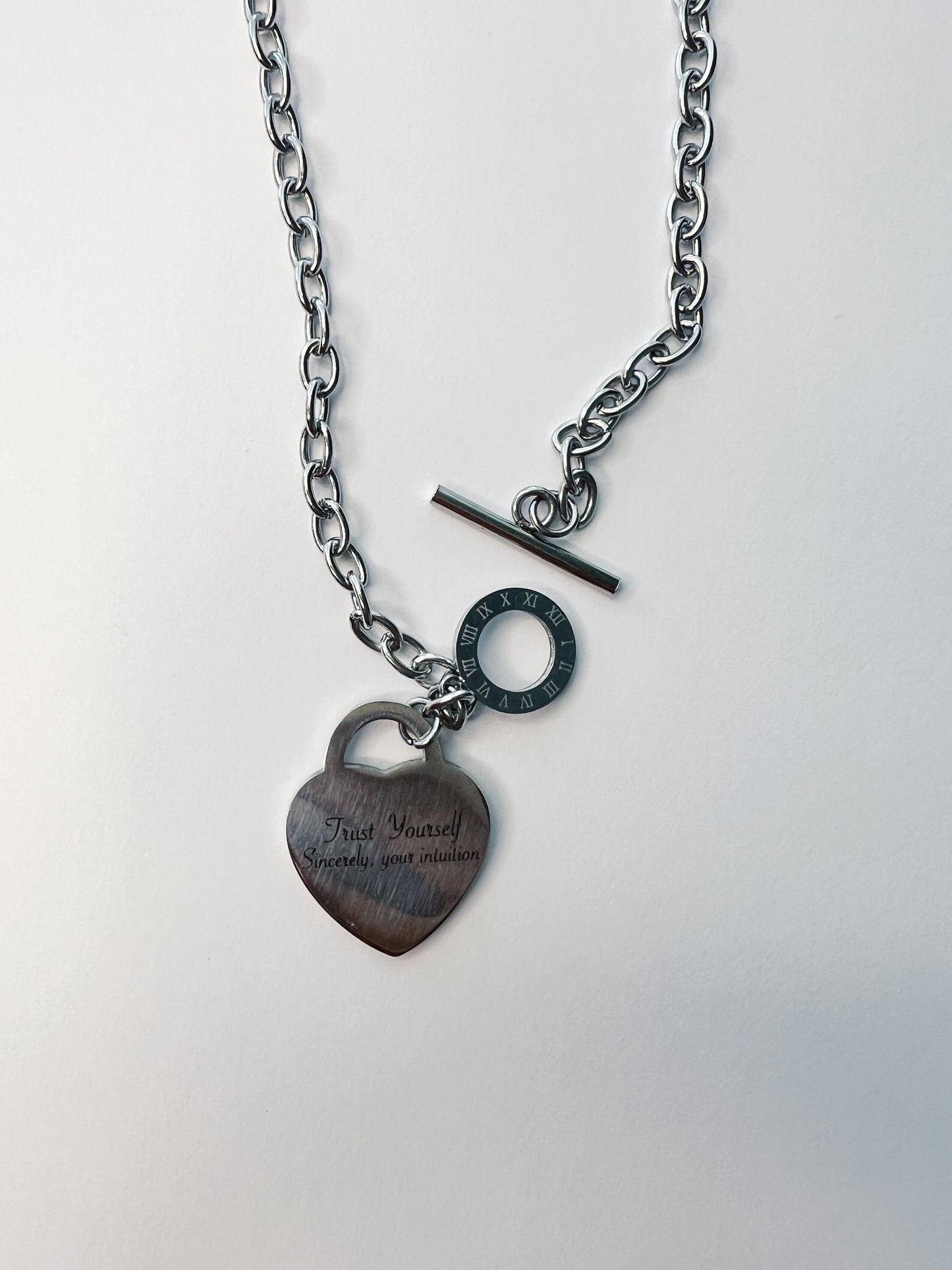 Heart Tag Toggle Necklace